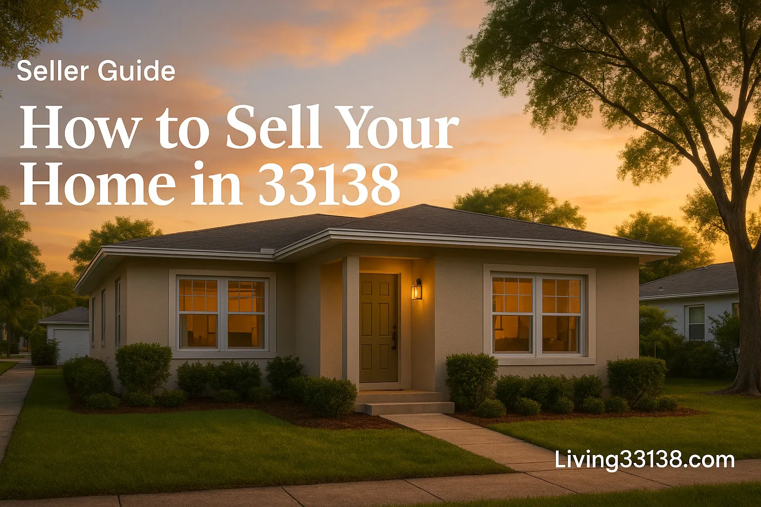 A staged single-family home in Miami Shores ready for sale